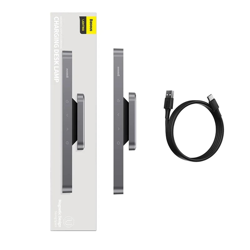 Magnetic Hanging Desk Lamp Rechargeable LED Stepless Dimming Study Work Light