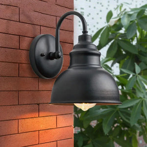 Retro Waterproof Outdoor Wall Lantern Vintage Iron Garden Balcony Sconce