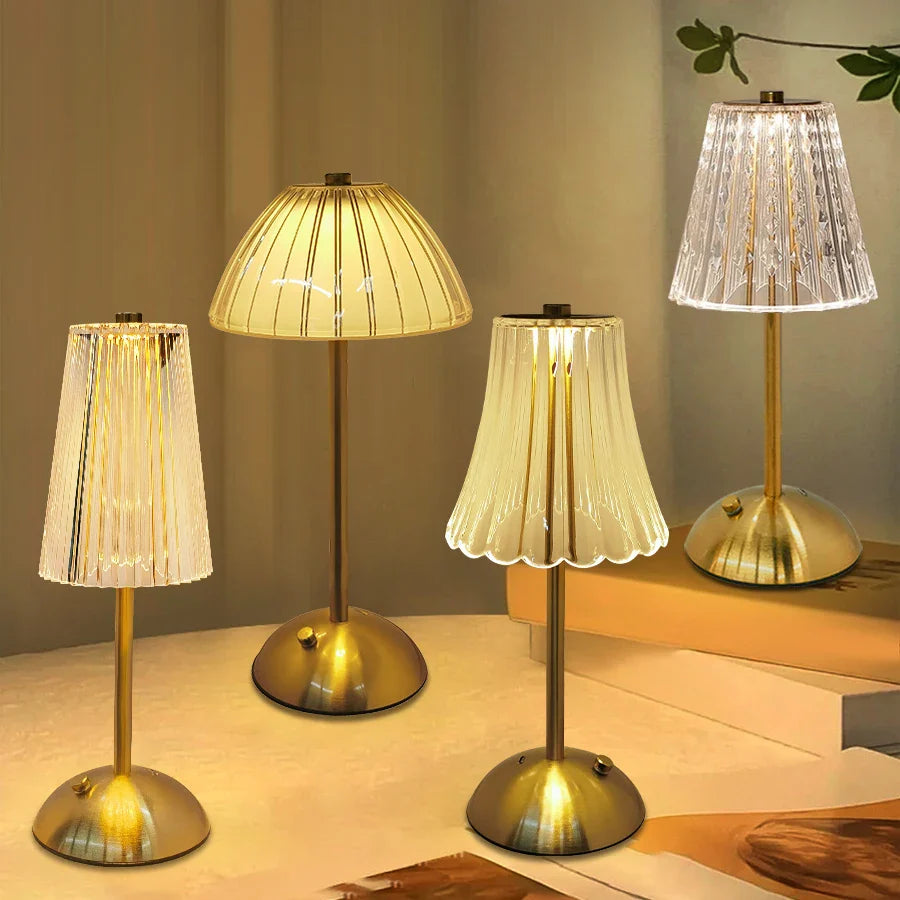 Rechargeable LED Table Lamp – Touch Dimmable Wireless Light for Bedroom & Desk