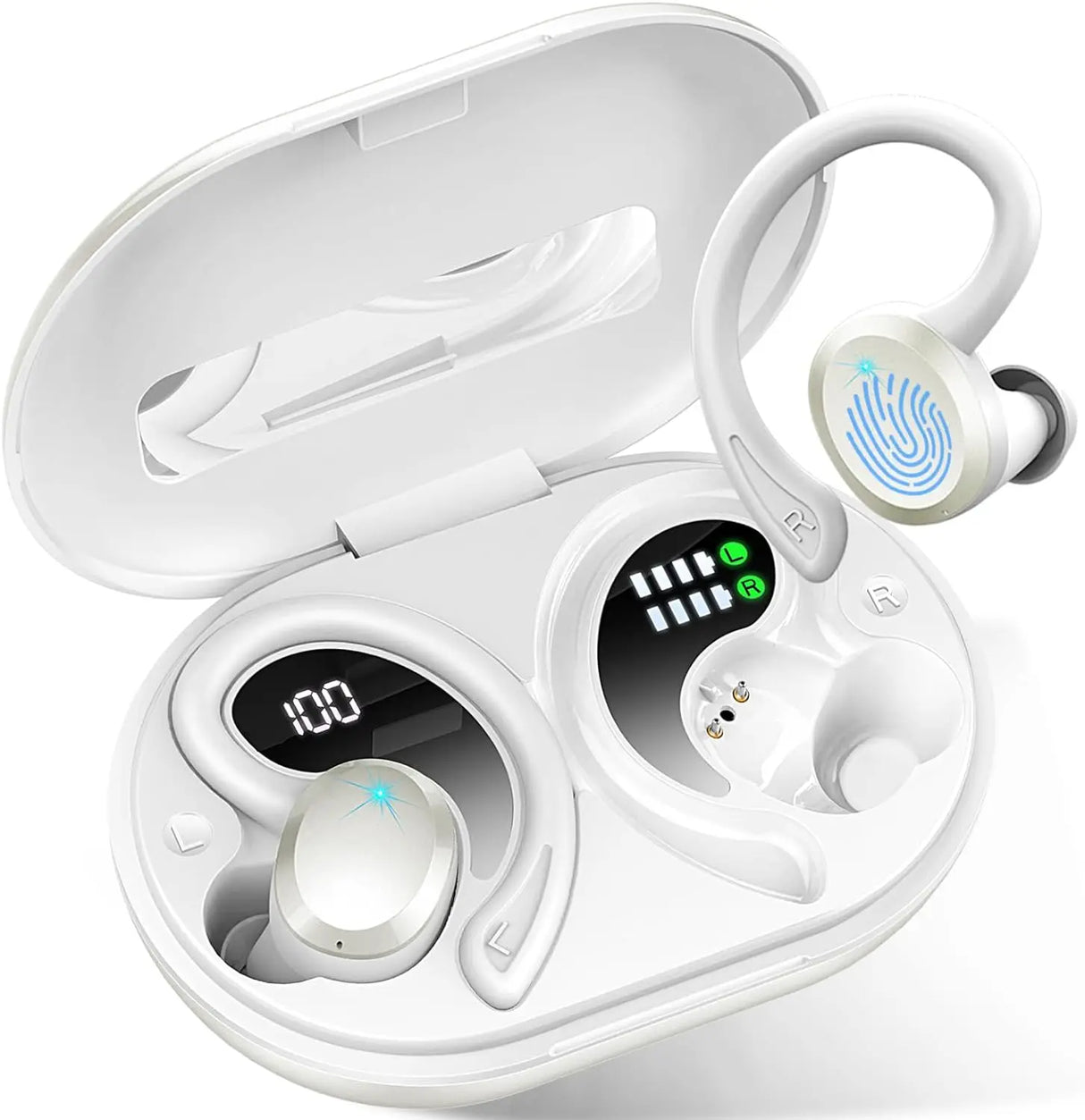 Wireless Bluetooth 5.3 Earbuds Stereo Bass In-Ear Noise Cancelling IP7 Waterproof