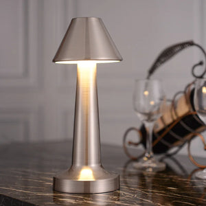 Metal Touch Table Lamp LED Rechargeable Night Light for Bar Coffee Table Decor