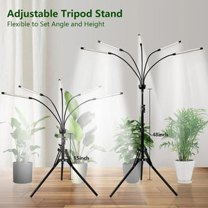 Tripod LED Grow Light Full Spectrum 6000K USB Adjustable for Indoor Plants