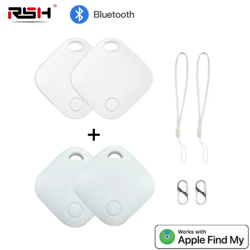 4 Pack Bluetooth GPS Tracker Smart Tag Locator for Keys Pets Cars Find My