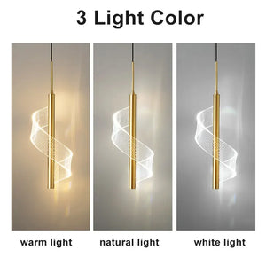 Modern LED Pendant Light Hanging Lamp for Living Room Bedroom Cafe Bar Aisle