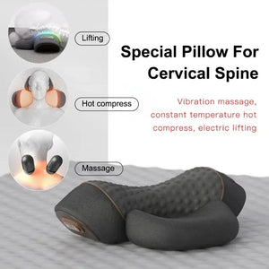 Electric Neck Massager Pillow – Heated Cervical Stretcher for Back & Sleep Support
