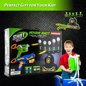 Glow-In-The-Dark Floating Target Game for Kids - Foam Dart Shooting Challenge with Sound Effects and Battery-Powered Base