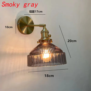 Green Glass Wall Sconce – Art Deco Light for Living Room, Hallway & Bedroom