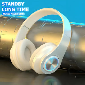 Wireless Gaming Headset Foldable Lightweight Headphones with Mic 3.5mm Audio