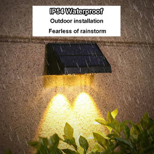 Solar Wall Light Outdoor – Waterproof LED Fence Lamp for Garden, Patio & House Sign