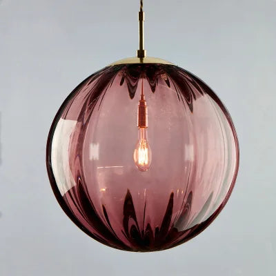 Modern LED Glass Ball Pendant Light Nordic Hanging Lamp for Bedroom Dining Bar