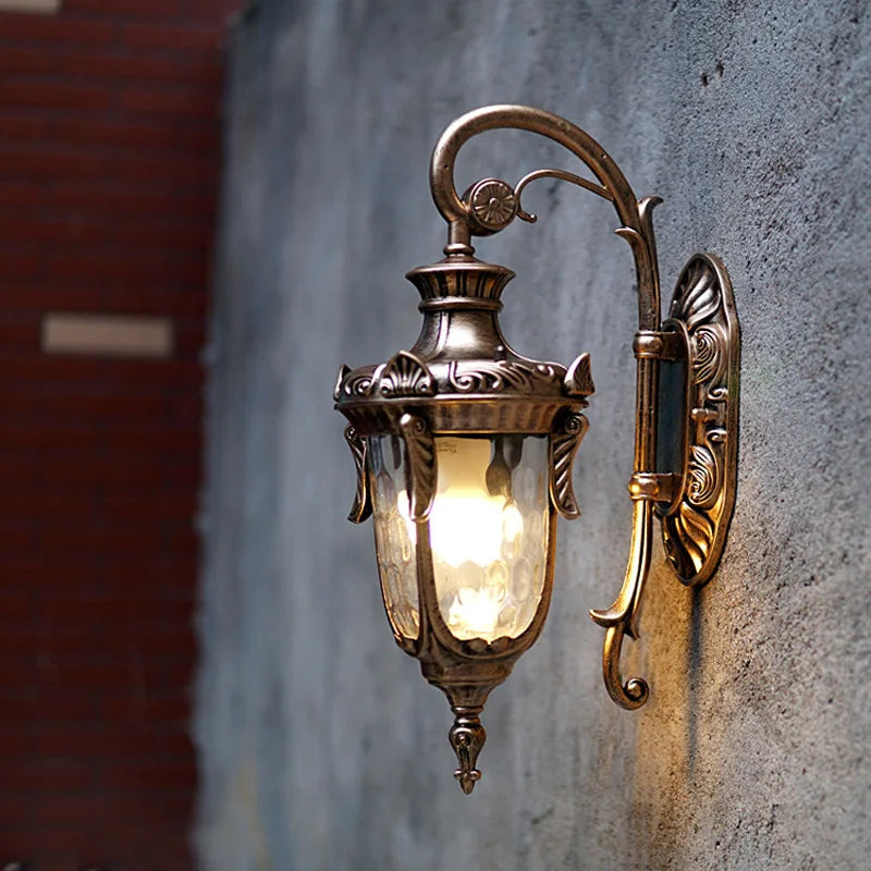 Europe Outdoor Wall Light Retro Garden Porch Lamp Waterproof E27 Balcony Fixture