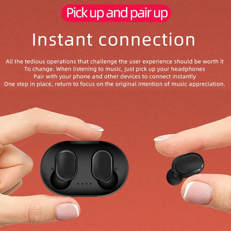 A6S TWS Wireless Earbuds Bluetooth Earphones with Stereo Sound for Sports and Daily Use