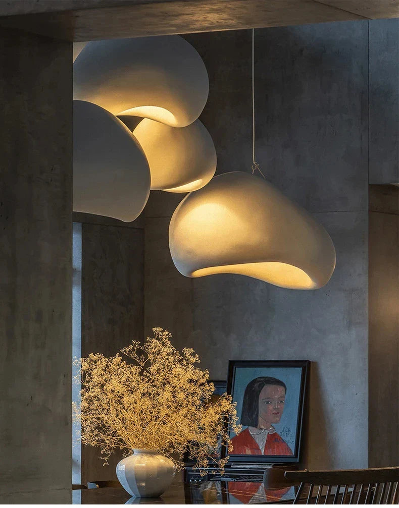 Moktan Sabai Nordic Wabi Sabi LED Chandelier – E27 Pendant Light for Kitchen & Bar