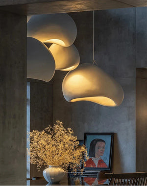 Moktan Sabai Nordic Wabi Sabi LED Chandelier – E27 Pendant Light for Kitchen & Bar
