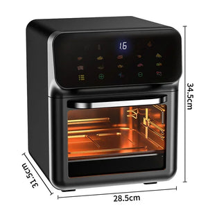 12L Large Air Fryer Oven 360° Convection Oil Free with Viewing Window