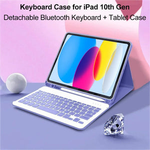 iPad 10th Gen 10.9 Keyboard Case Detachable Bluetooth Keyboard Tablet Cover