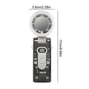 Portable Handheld Fan 3600mAh Rechargeable 100-Speed LED Display