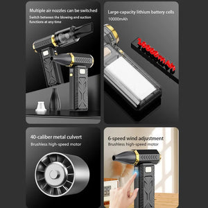 400000RPM Turbo Air Duster M18 Brushless Jet Fan Blower Electric Dust Cleaner