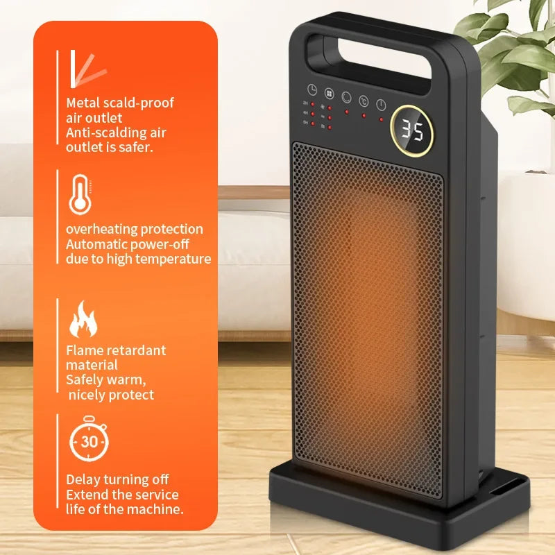 2000W Electric Space Heater with Remote Control Touch Screen Oscillating Heater