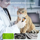 500X Digital Microscope 2 Inch IPS Screen Handheld Magnifier with LED