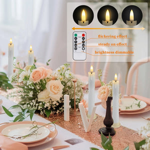 Flameless LED Taper Candles with Remote Flickering Battery Operated Set