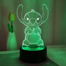 Stitch 3D Night Light USB Touch Cartoon Desk Lamp Remote LED Room Decor Gift