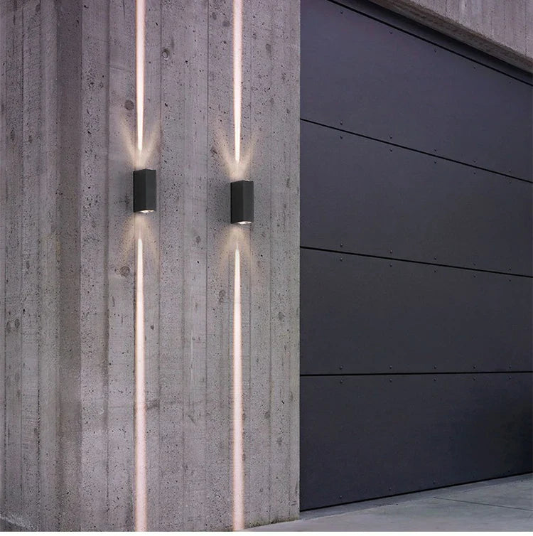 Outdoor Waterproof Wall Light – 6W Silver Aluminum Up Down LED Sconce IP65 Porch