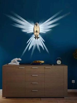 3D Owl Wall Lamp – Bird Sconce Light Halloween Eagle Projector Home Decor