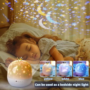 Kids Night Light Projector Star Galaxy 15-Film Rotating Bedroom Gift Lamp