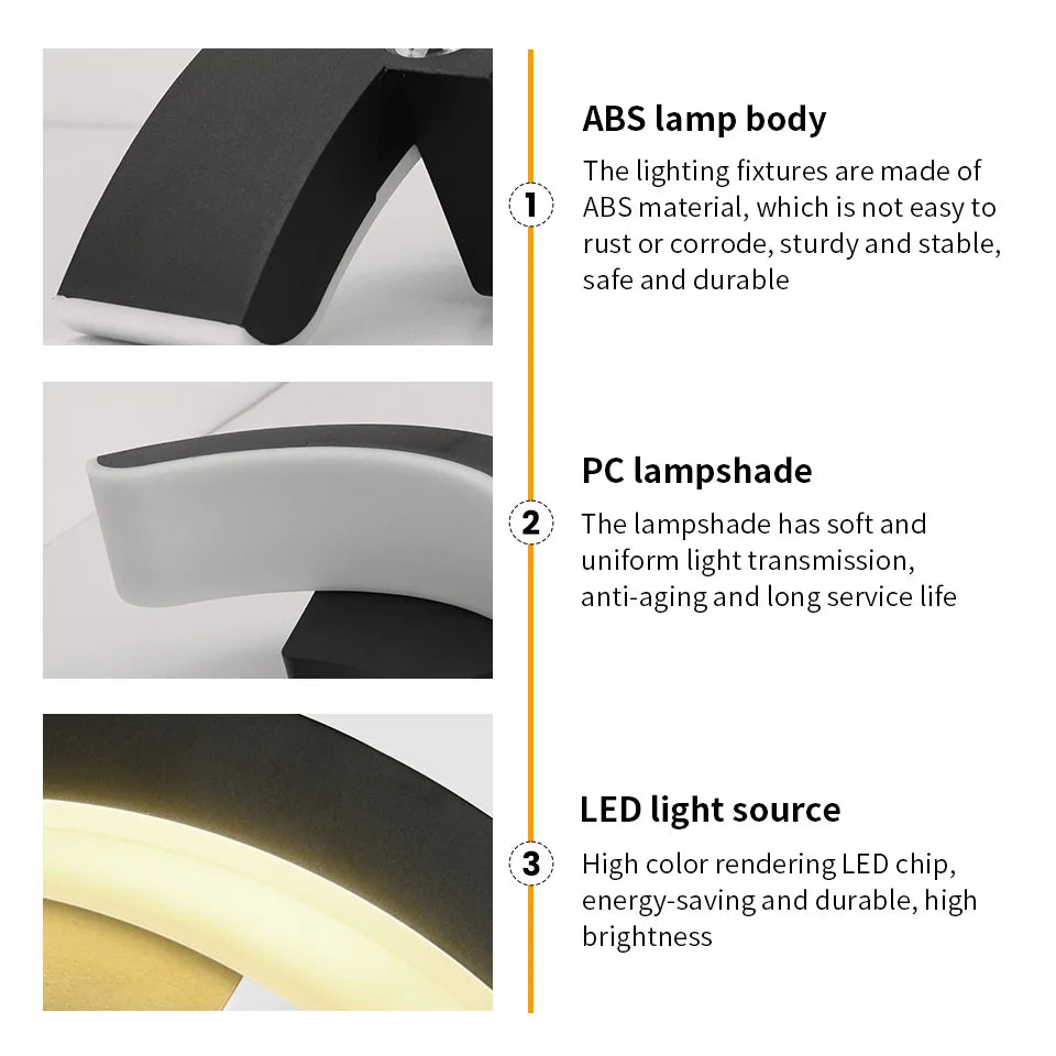 Outdoor Wall Light IP66 Waterproof 10W LED Sconce for Garden & Balcony