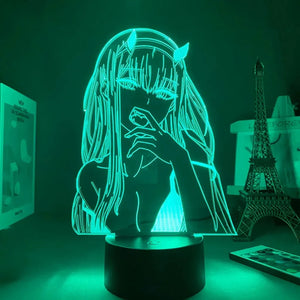 3D Anime Girl LED Night Light 16 Color Illusion Bedside Bedroom Table Lamp
