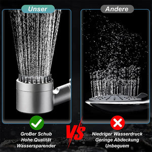 High Pressure Handheld Shower Head 3 Modes Filter Spa Spray with ON/OFF Water Save