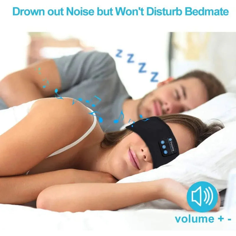 Bluetooth Sleep Headphones Headband Wireless Eye Mask for Side Sleeper Comfort