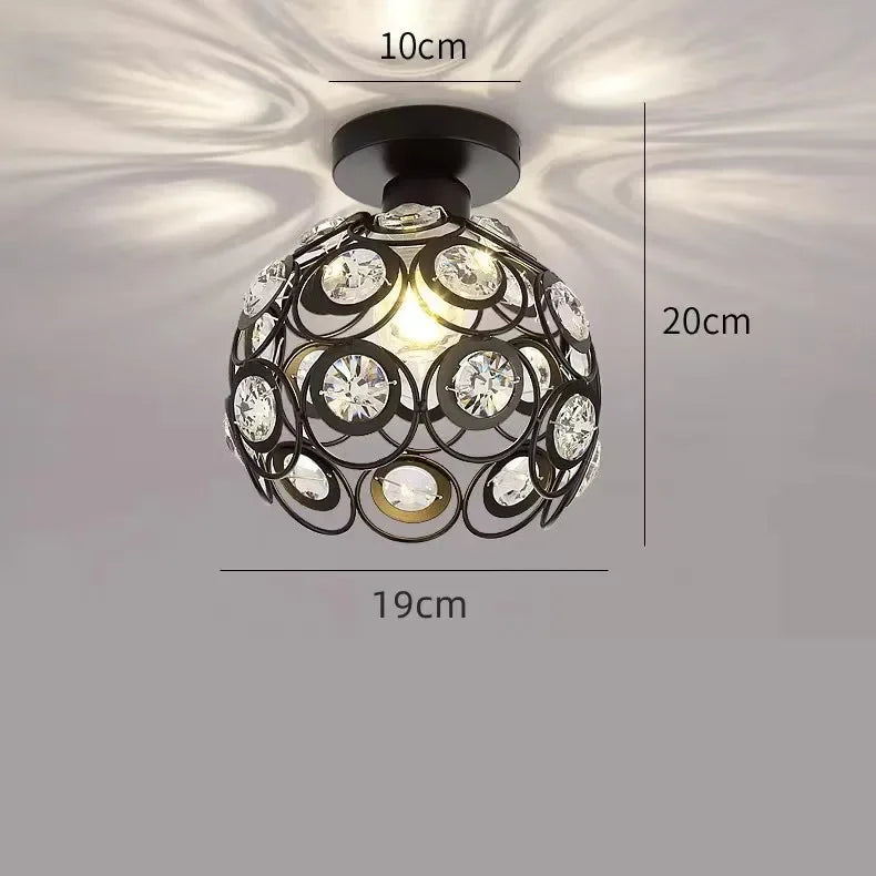 20cm Iron Art Ceiling Lamp European Style Indoor E27 Romantic Ambient Light