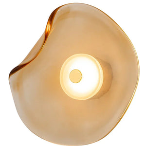 Nordic Glass LED Wall Lamp Minimalist Round Sconce for Bedroom Living Room