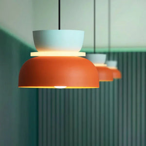 Modern Macaron LED Pendant Light Colorful Hanging Lamp for Dining Bedroom