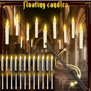Floating LED Candles with Remote – Flameless Flickering Taper Candles for Decor