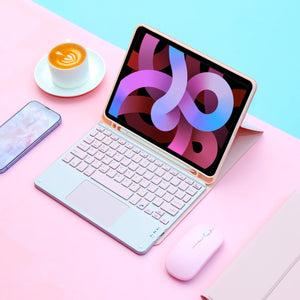 Wireless Keyboard Case with Mouse for 10.2 Tablet Touchpad Magnetic Cover