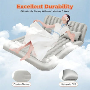 Portable Air Mattress with Pump Inflatable Car Bed SUV Back Seat Camping Travel
