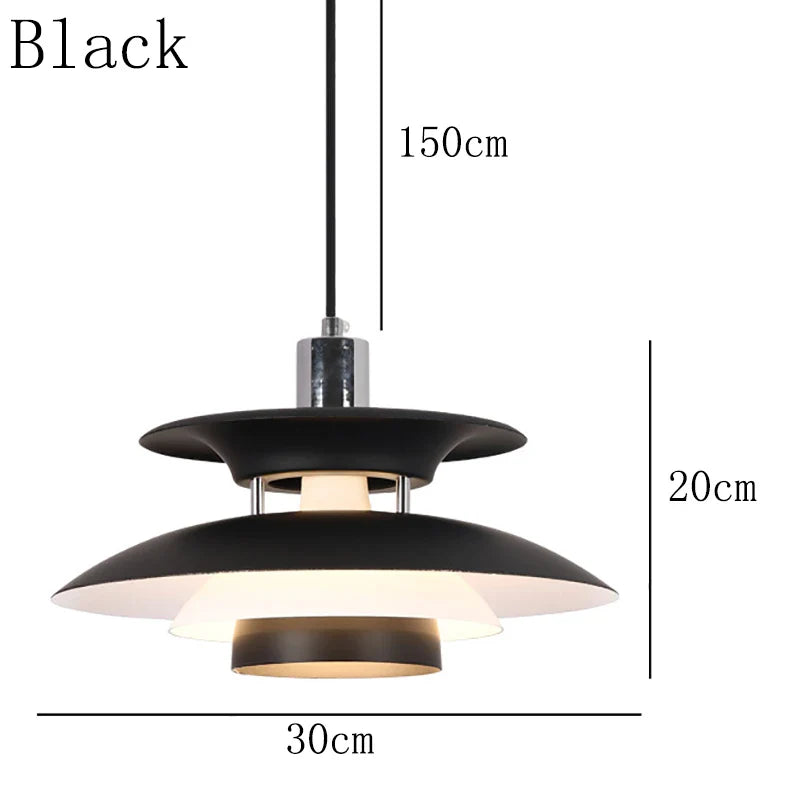 Danish UFO Pendant Ceiling Light – E27 Hanging Lamp for Bedroom & Dining Room