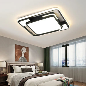 Remote Control LED Ceiling Light Square Modern Living Room Bedroom Dining Lamp