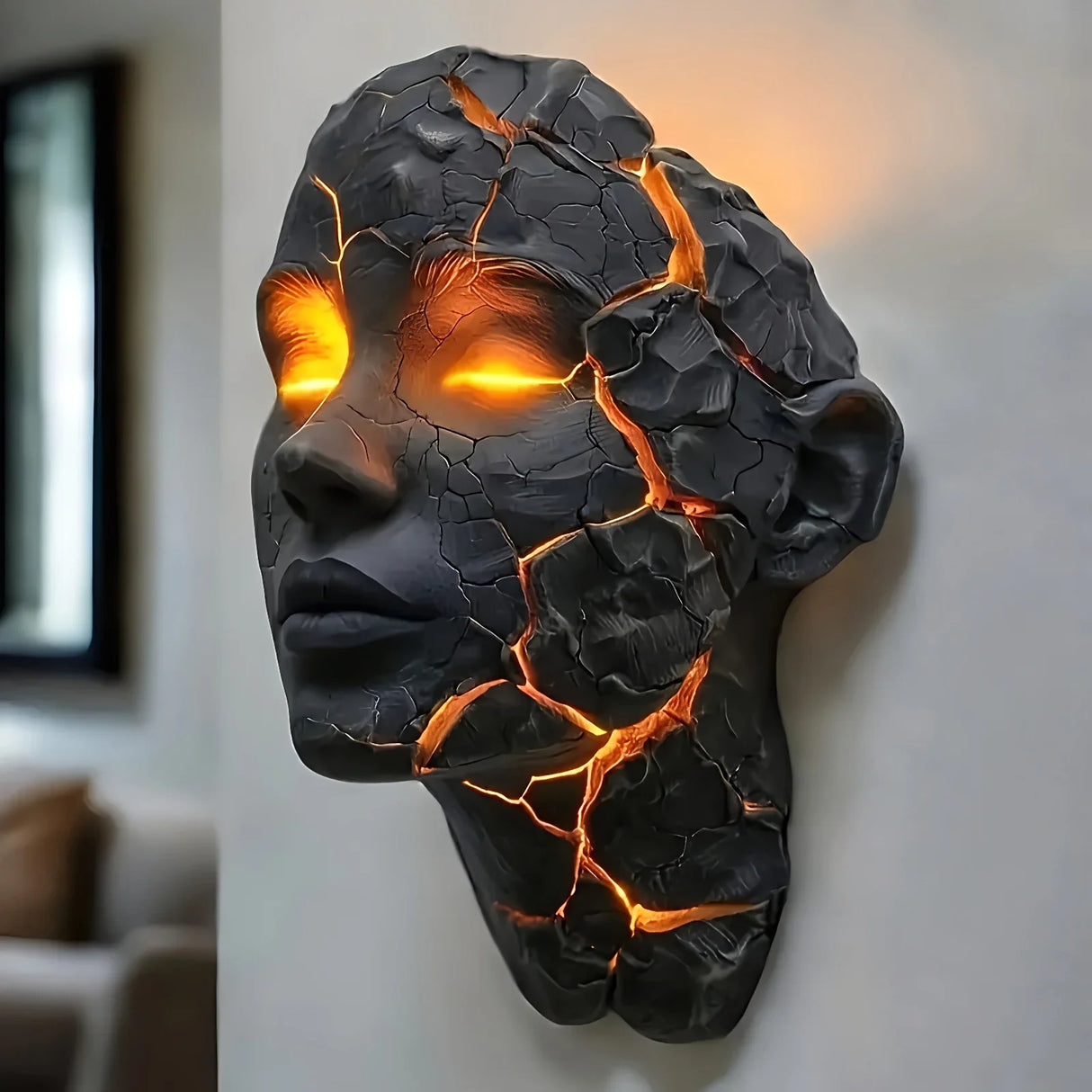 Halloween LED Broken Soul Wall Lamp Night Light Bathroom Reading Studying Hallway