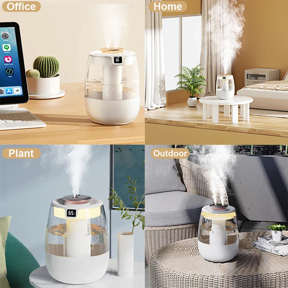 Large Capacity Air Humidifier Dual Spray Cool Mist Quiet Desktop Home Office