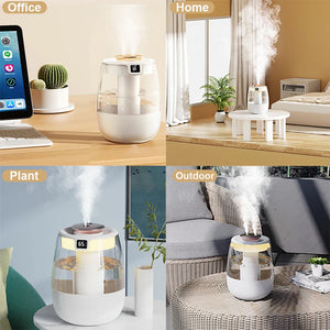 Large Capacity Air Humidifier Dual Spray Cool Mist Quiet Desktop Home Office