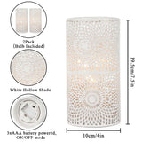 2Pcs Battery LED Table Lamps – Modern Cylinder Cordless Lights for Home & Wedding