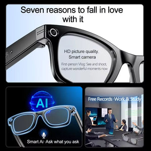 AI Camera Smart Glasses Color-Changing Translation Photo Video Recording Sunglasses