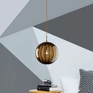 Modern LED Glass Ball Pendant Light Nordic Hanging Lamp for Bedroom Dining Bar