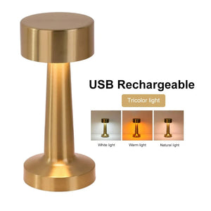 Rechargeable LED Touch Table Lamp USB Desk Light for Bedroom Bar Mood Lighting