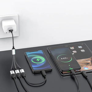 USB Cable Splitter Hub 4 Port Multi Charging Adapter OTG for Phone PC Laptop