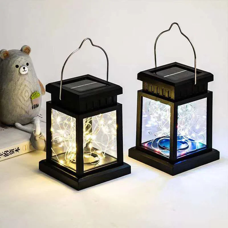 Solar LED Lanterns Outdoor Floor Hanging Balcony Garden Candle Lights Birds Decor